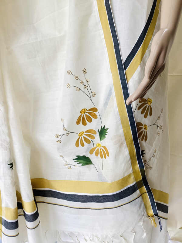 Kerala Style Churidar Set With Embroidery - Image 3