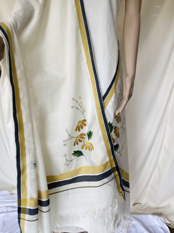 Kerala Style Churidar Set With Embroidery - Image 4