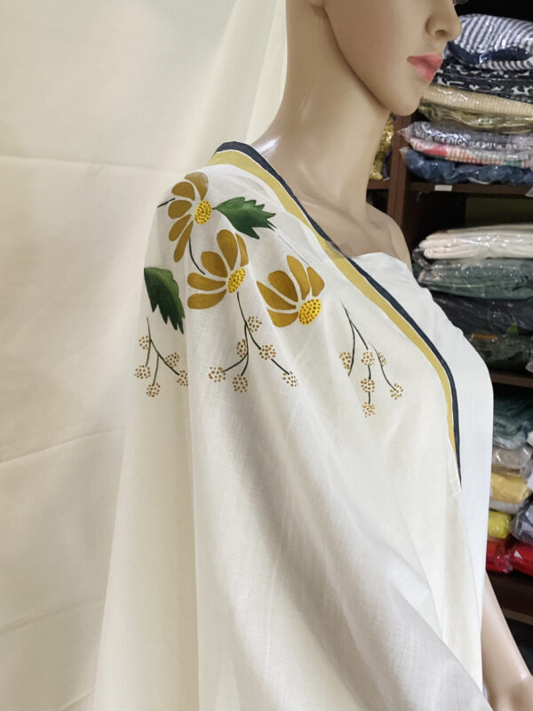 Kerala Style Churidar Set With Embroidery - Image 5